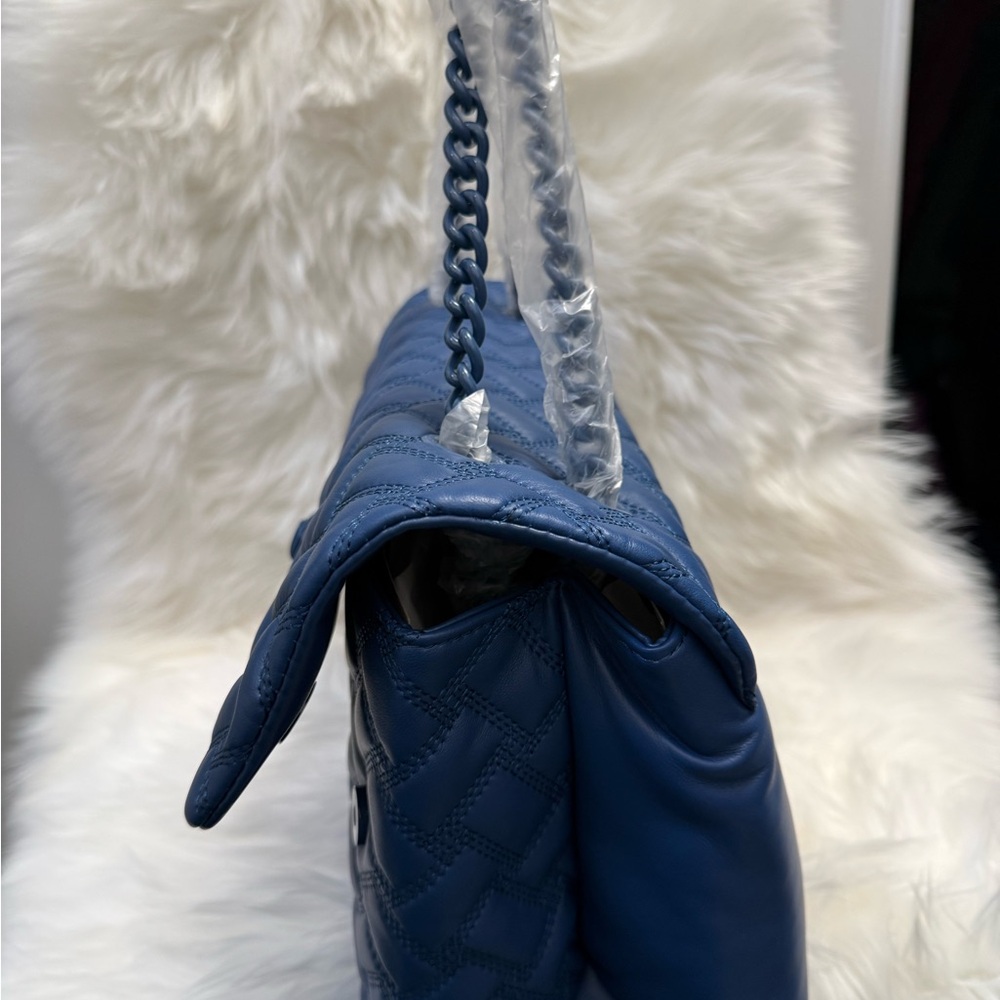 Kurt Geiger Quilted Shoulder Bag in Blue - Picture 7 of 9